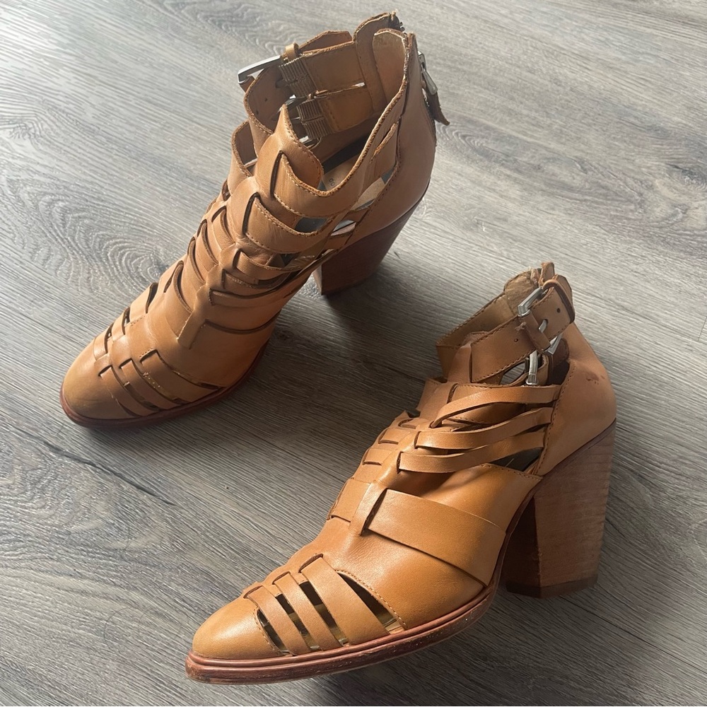 Dolce Vita Caged Slingback Block Heel Sandals